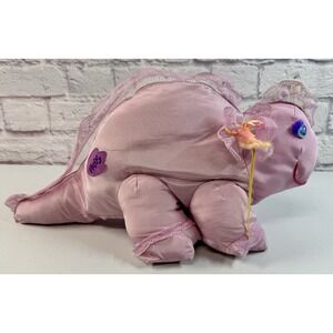 Vintage 1986 Marchon 18" Fluffy the Purple Dinosaur Plush Puffalump Style Nylon